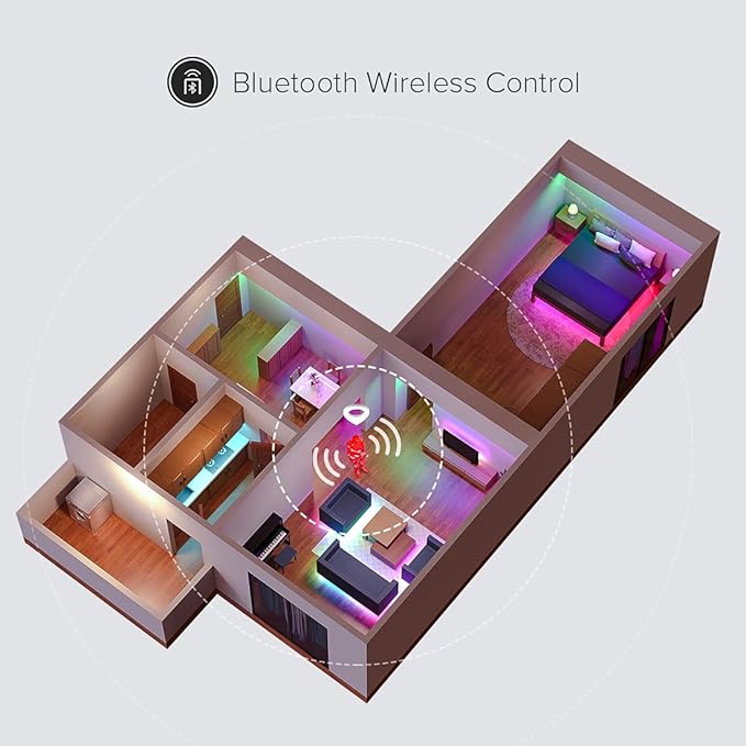 BTF-LIGHTING RGB LED Strip Music Controller SP613E Bluetooth APP Built-in Mic Group Control for 4 pin + R G B LED Module Strip Light Triple Control APP /3 Keys Button/IR Remote DC5V/12V/24V