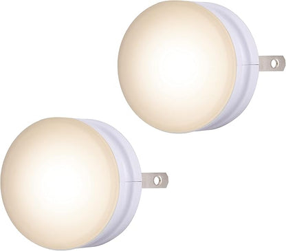 Lights by Night Mini LED Night Light, Plug-In, Dusk to Dawn Sensor, Warm White, Compact, Ambient Lighting, LED Lights for Bedroom, Bathroom, Nursery, Hallway, Kitchen, 43950, 2 Pack