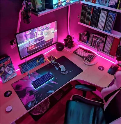 iNextStation 16.4FT/5M Pink LED Strip Lights, DC12V Silicone Neon Light Strip, IP65 Waterproof Led Rope Lights Dimmer for Cuttable DIY, LED Light Strip for Bedroom, Indoor, Outdoor(with Plug)