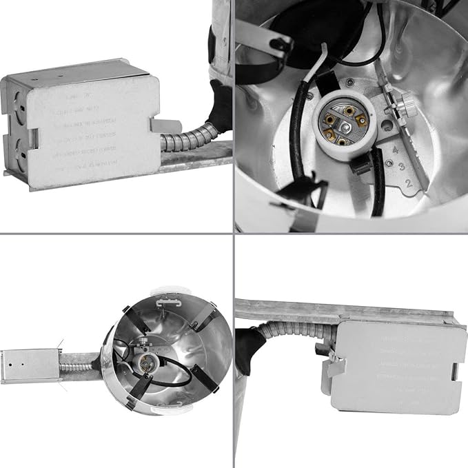 Progress Lighting P806A-R-MD-AT 6" Recessed Slope Ceiling Remodel Non-IC Housing 6" Trim