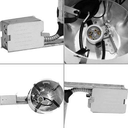 Progress Lighting P806A-R-MD-AT 6" Recessed Slope Ceiling Remodel Non-IC Housing 6" Trim