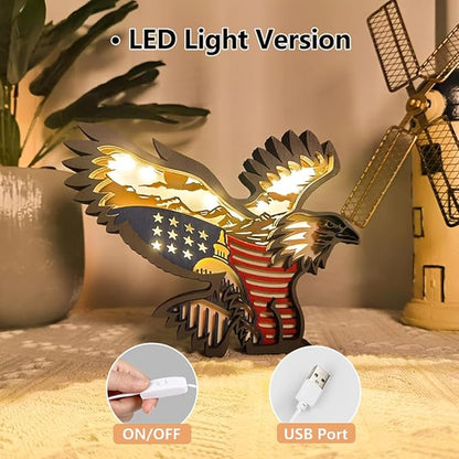 3D Wooden Animal Carving LED Night Light, Wood Carving Light, Modern Home Decoration, Decorative Tables, Cabinets, Living Rooms, Bedrooms, Offices, Farmhouses, Bookshelves, Perfect Holiday Gifts