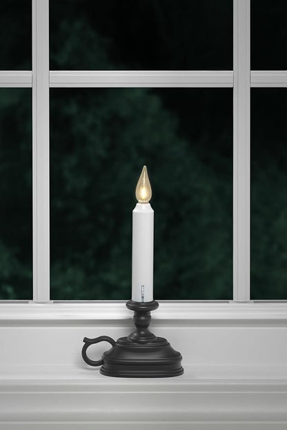 Xodus Innovations VC1820A 4 Battery Operated Vintage Filament LED Flameless Window Candles with Dusk to Dawn Timer and 3 Flame Settings