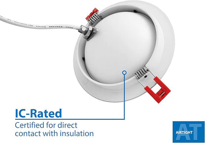DGF 4-inch White Selectable Canless Floating Gimbal LED Recessed Downlight (DGF43120SRDWH)