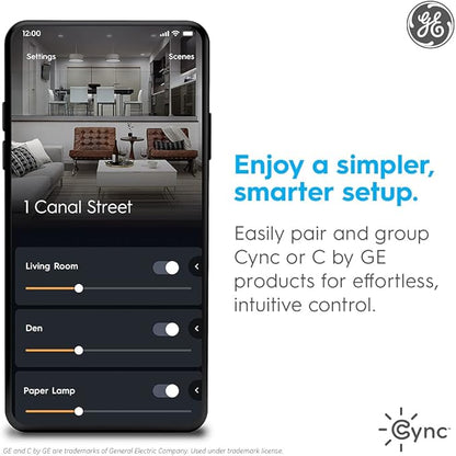 GE Cync Reveal HD+ Smart LED Wafer Downlight, Color Changing LED Light, Works with Alexa and Google Home, Matter Compatible, No Recessed Lighting Housing Required, Ceiling Lights, 6 Inch (3 Pack)