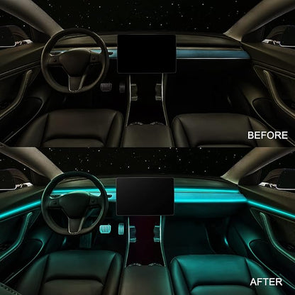 RGB Acrylic Interior Car LED Strip Light 43-inch, which fit for RGB Main Controller Connects and sub-Controller kit (not Including)
