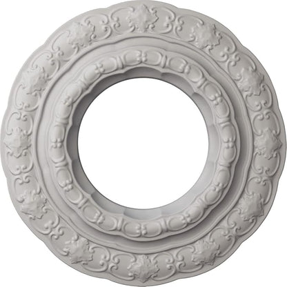 Ekena Millwork CM15LIUWF 15 3/8"OD X 7"ID X 1"P Lisbon Ceiling Medallion Fits Canopies Up to 7", Ultra Pure White