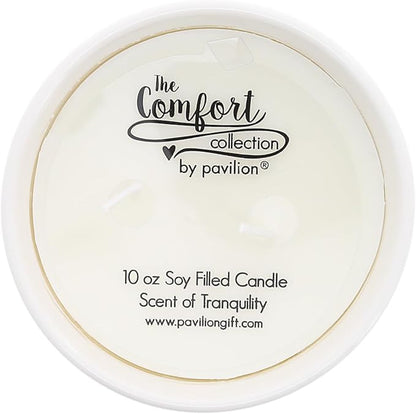 Pavilion Gift Company - Home Sweet Home - 10 oz Soy Wax Ceramic Vessel Candle Housewarming Apartment-Warming Gift Present Neutral Home Decor