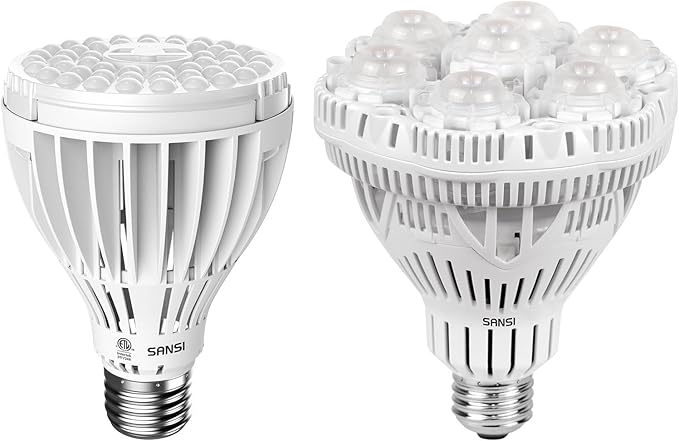 SANSI 32W Grow Light Bulbs for Indoor Plants, 350W Equivalent Full Spectrum LED Grow Light Bulb High PPFD + Grow Light Bulb with COC Technology, PPF 65.6 umol/s LED Full Spectrum, 36W Grow Lamp