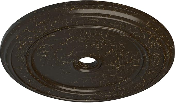 Ekena Millwork CM41CLSHC Classic Ceiling Medallion, 41 1/8"OD x 4"ID x 2 1/8"P, Hand-Painted Stone Hearth Crackle