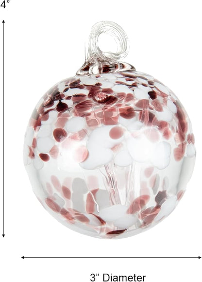 Dale Tiffany Hand Blown Glass, 3" Diameter Enchanted, Tree of Life Collection, Witch Globe Hanging Garden Indoor/Outdoor Decorative Ornament Gazing Ball