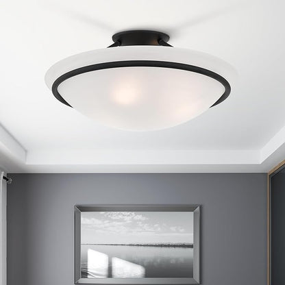 Livex Lighting 4824-04 Newburgh 3-Light Ceiling Mount, Black