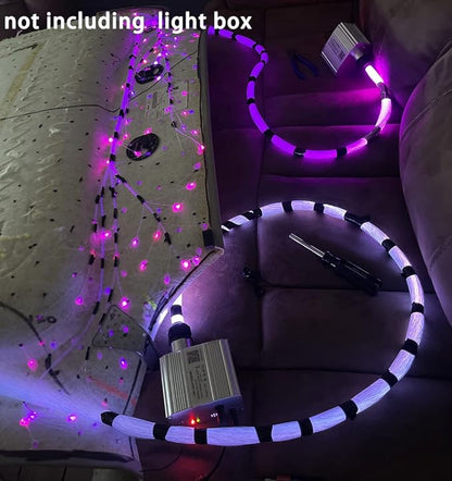 AZIMOM PMMA Plastic Mixed 375pcs 9.8ft Fiber Optic Cable Strands 0.03in/0.04/0.06in End Glow Roll Bunch Fiber String for Star Sky Roof Ceiling Decoration All Kind LED Light Engine Driver
