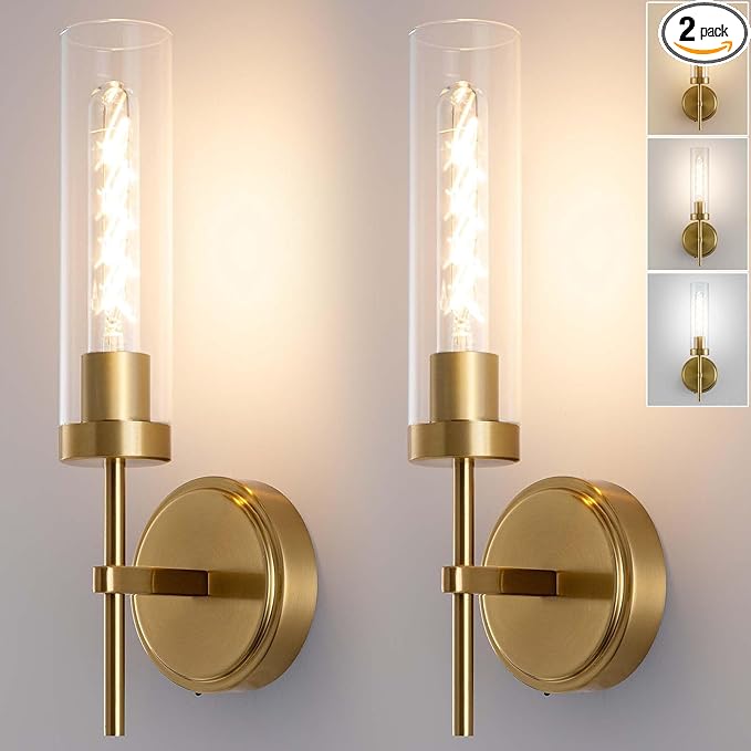 Battery Operated Wall Sconce,Gold Wall Sconces 8000mAh Fast Chargin Dimmable 2Color Temperature Bulbs Endurance 100 Hours Infinitely with Remote Control Wireless Wall Lights for Bedroom Living
