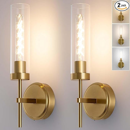Battery Operated Wall Sconce,Gold Wall Sconces 8000mAh Fast Chargin Dimmable 2Color Temperature Bulbs Endurance 100 Hours Infinitely with Remote Control Wireless Wall Lights for Bedroom Living