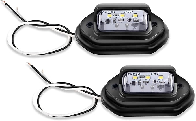 Nilight 2PCS 12V LED License Tag Light Convenience Courtesy Door Step Lights Waterproof Rainproof Dome Cargo Under Hood Legal for Car Truck RV Trailer