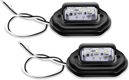 Nilight 2PCS 12V LED License Tag Light Convenience Courtesy Door Step Lights Waterproof Rainproof Dome Cargo Under Hood Legal for Car Truck RV Trailer