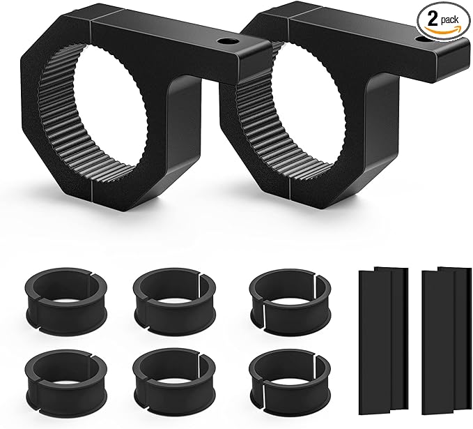 Nilight 2PCS Roll Bar Clamps Mounting Brackets LED Light Mount Clamps Tube Light Mounts Fit on 2.135" 2.25" 2.375" 2.5” Bull Bars Roof Racks Roll Cages for ATV UTV Truck
