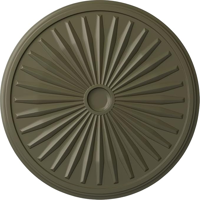 Ekena Millwork CM33LEPTF Leandros Ceiling Medallion, 33-1/8" x 3-1/2" x 1-3/8", Painted Turtle