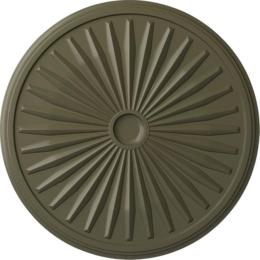 Ekena Millwork CM33LEPTF Leandros Ceiling Medallion, 33-1/8" x 3-1/2" x 1-3/8", Painted Turtle