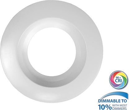 NICOR Lighting DCR561081204KWH LED Downlights, 1 Count (Pack of 2), White