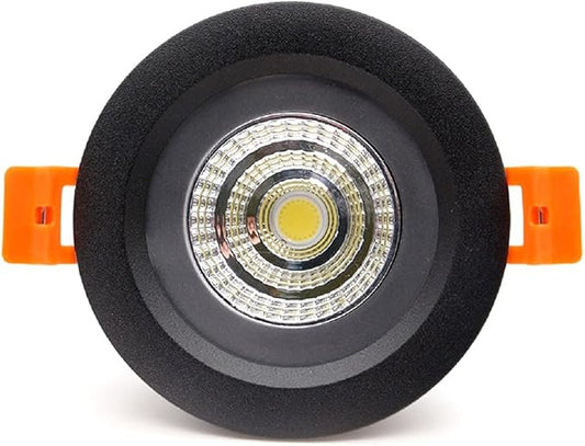LS-PRO 4.25inch 15w LED Recessed Ceiling Light Slim Aluminium Panel, Anti Rust Fixture Downlight Shower Spotlight IP65 Waterproof for Wet Location Indoor & Outdoor Natural light/4000k-Black Body