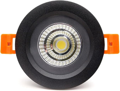 LS-PRO (3.5inch /9w LED Recessed Ceiling Light Slim Aluminium Panel, Anti Rust Fixture Downlight Shower Spotlight IP65 Waterproof for Wet Location Indoor & Outdoor (Warm /3000k- Black Body)