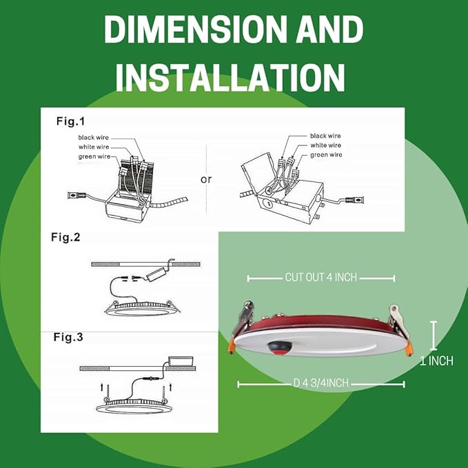 E2 LIGHTING 6 Inch Down Light with Battery Backup(2Hrs Fire-Rated), 5 CCT Tunable 2700K-5000K, Indoor Commercial and Residential Recessed Light,120-277V