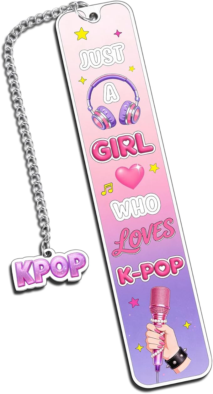 K Pop Baptism First Communion Kpop Merchandise K-pop Merch K-Pop Gifts for Girls Teen K Pop Bookmark K Pop Accessories Just a Girl Who Love Kpop Bookmark School Supplies Birthday Party Book Lovers
