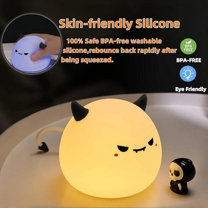Cute Monster Night Light for Kids,Cute Monster lamp Soft Silicone Lamp 3 Level Dimmable Changing Rechargeable Breastfeeding Nursery Portable Kawaii Lamps,Bedside Lamp for Baby and Toddler,Boy Girls