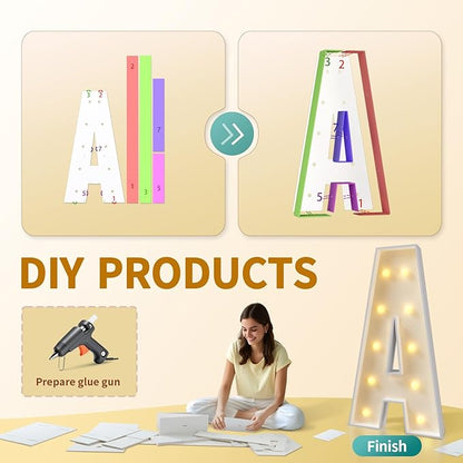 imprsv Marquee Light Up Letters, 4FT Mosaic Letters with Light for Baby Shower Graduation Party Decor, Large N for Engagement Wedding Party Decorations (Need to Assemble)