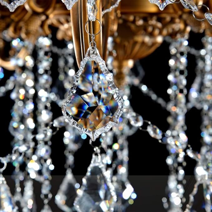 Crystal Chandeliers Contemporary Chandelier Island Lighting 15 Lights Candle Pendant Ceiling Light Fixture for Dining Room Living Room Kitchen Bedroom Hallway Entry D35.4