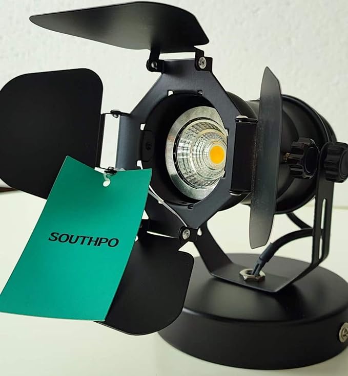 Ceiling Spotlight LED Black Modern Industrial Ceiling Light/Wall Lamp Adjustable Angle Indoor Decor Chandelier for Living Room Bedroom Shop Illumination COB Bulb 5W Warm Light
