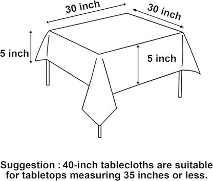 Hiasan 2 Pieces Royal Blue Tablecloth Square - Waterproof and Washable Fabric Table Cloth for Card Tables, 40 x 40 Inch