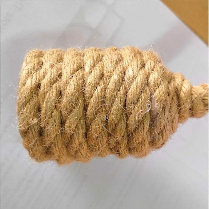 4 Head 2M Vintage Hemp Rope Light E26/E27 Base, Pendant Ceiling Light Lamp,Retro Style for Dining Hall Restaurant Bar Lighting(Bulb not Included)