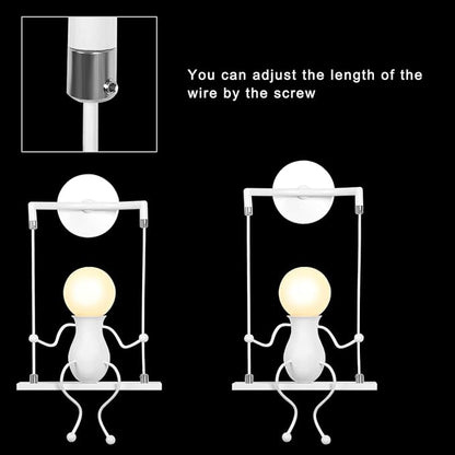 Kawell Humanoid Wall Light Fixtures Modern Wall Lamp Creative Wall Sconce Light Art Deco Max 60W E26 Base for Children Room Bedroom Bedside Living Room Stairs Hallway Restaurant Kitchen