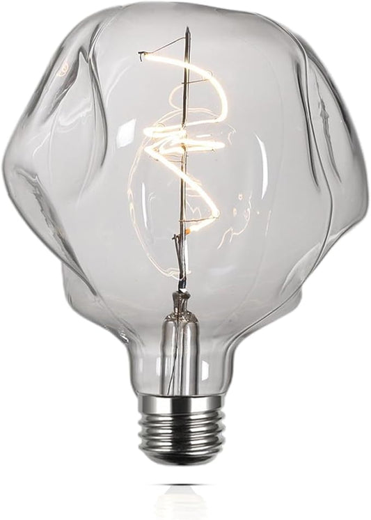 G125 Large Globe Dimmable LED Edison Bulb,2700K Soft White,Clear Glass,Vintage Oversized Alien Shape E26 Light Bulb,5watt 400LM Giant Big Edison Bulbs For Bedroom Living Room Pendant Table Lamp 1Pack