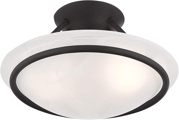 Livex Lighting 4823-04 Newburgh 2-Light Ceiling Mount, Black