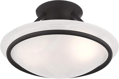 Livex Lighting 4823-04 Newburgh 2-Light Ceiling Mount, Black