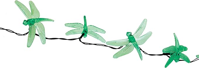 Solar Dragonfly String Lights - Warm White