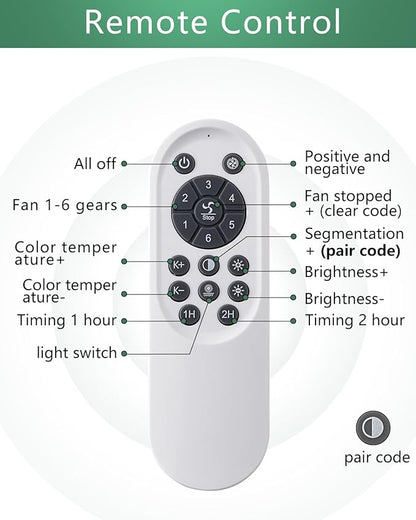 Yfrest Modern Ceiling Fan with Lights Remote Control, Black Star Ceiling Fan with Light APP Control, 6 Speeds 3 Light Color Low Profile Ceiling Fan for Kitchen Bedroom