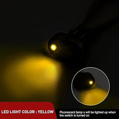 Nilight 5PCS LED Lighted Rocker Switch 12V Yellow LED Illuminated ON Off Toggle 30A 3Pin SPST Oval Shaped 12mm Hole for Automotive Car Truck RV Motorcycles Marine Boats