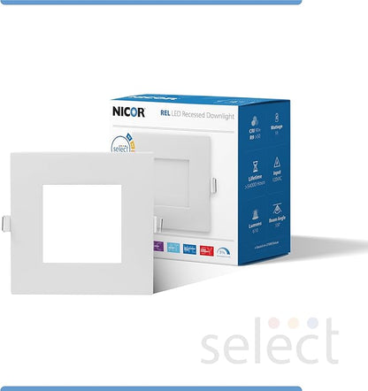 REL Selectable 4 in. Square Remodel LED Downlight Kit (REL41120SSQWH)