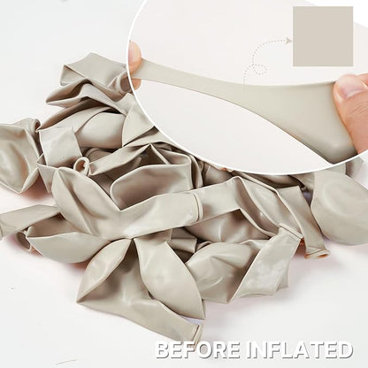 PartyWoo White Sand Balloons 145pcs Different Sizes of 18 12 10 5 Inch Off White Beige Cream Ivory Boho Neutral Balloon Arch Kit Garland for Wedding Baby Shower Birthday Party Decorations White-F12