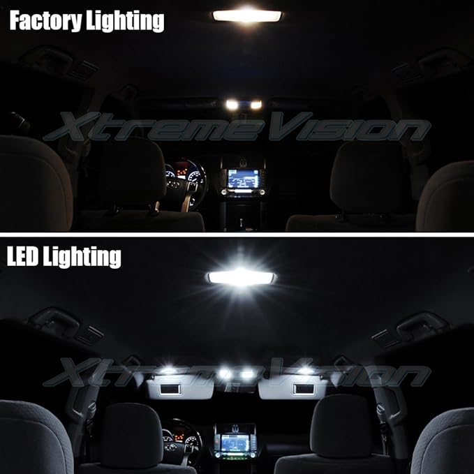 XtremeVision Interior LED for Nissan Altima Coupe 2 Door 2007-2013 (15 Pieces) Pure White Interior LED Kit + Installation Tool