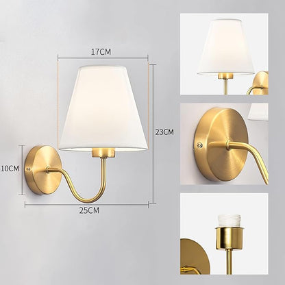 Adust Antique Brass Wall Sconces Lighting Fixture, E26 Industrial Vintage Gold Wall Light Set of 2 Pack Wall Lamp Bathroom Decor for Bedroom Living Room, Brass Finish Sconces