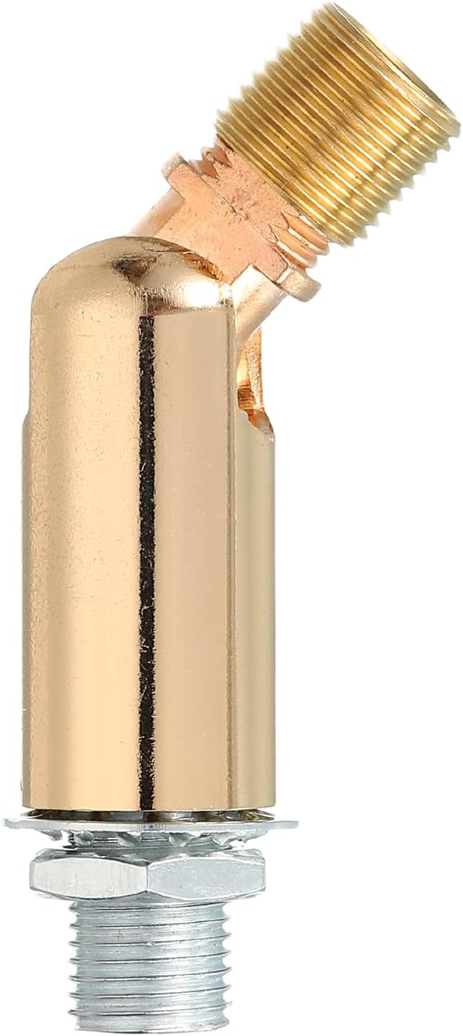 MECCANIXITY Sloped Ceiling Adapter, 180 Degree 46x15mm M10 Fine Thread Sloped Ceiling Light Fixture Adapter Kit for Ceiling Pendant Light Chandelier Track Suspend(Gold)