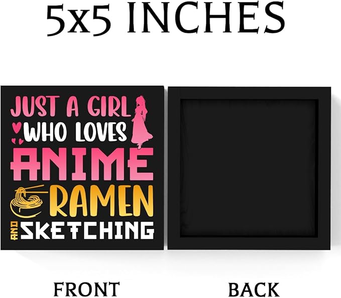 Anime Decor, Just a Girl Who Loves Anime Anime Room Decor Wood Sign, Girls Anime Gifts Rustic Anime Lovers Wooden Sign for Home Living Room Girl Bedroom Decoration Gifts