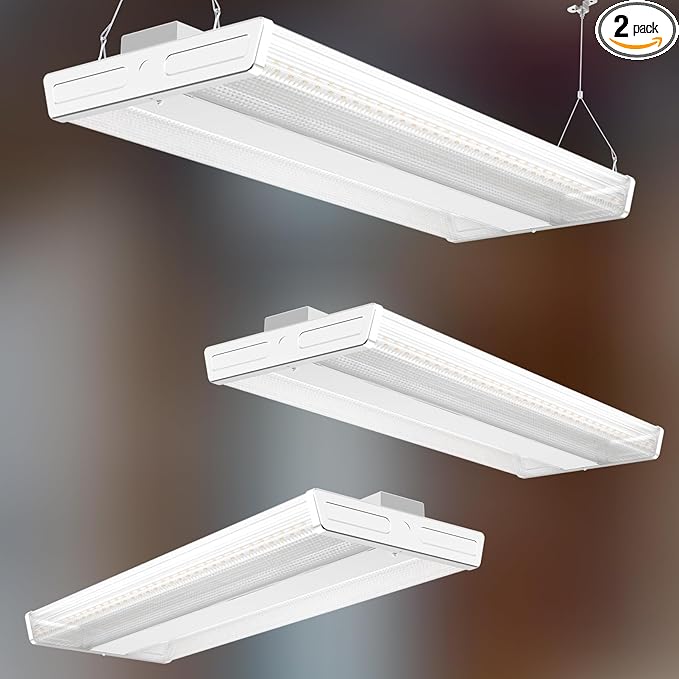 2FT 200W LED Commercial Linear High Bay Light 28000LM[Eqv.960W MH/HPS],AC100-277V【Driver Equipped】 5000K,Linear Hanging High Bay Light-2Pack