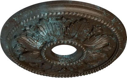 Ekena Millwork CM18ED1BBS Edinburgh Ceiling Medallion, Bronze Blue Patina